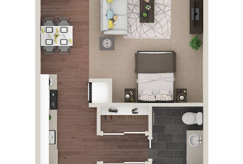 0 bedroom apartment for rent